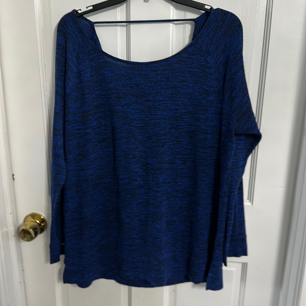 Soma top blouse live love lounge wear size large blue shirt